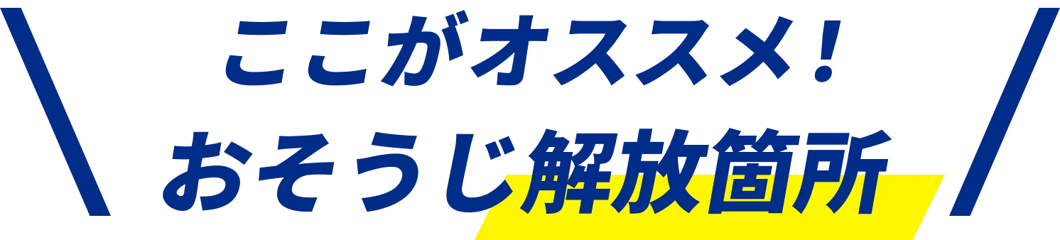 ここがオススメ!おそうじ解放箇所