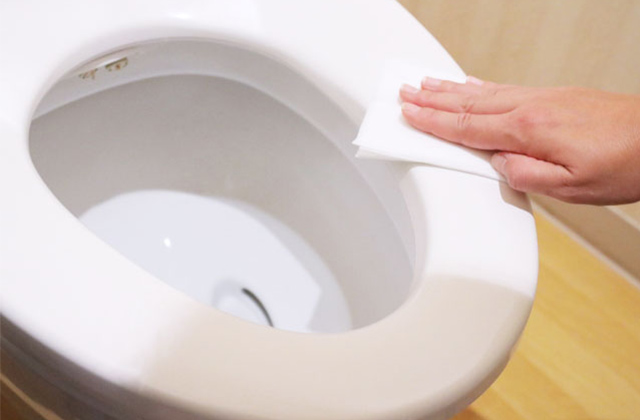ウェットシートを使ったトイレのお掃除