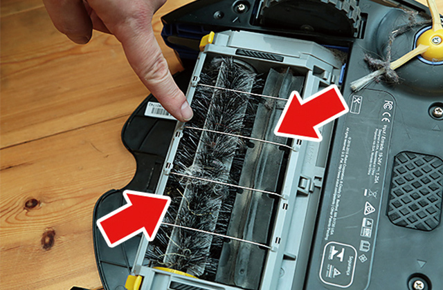 メインブラシとフレキシブルブラシ（エクストラクター）