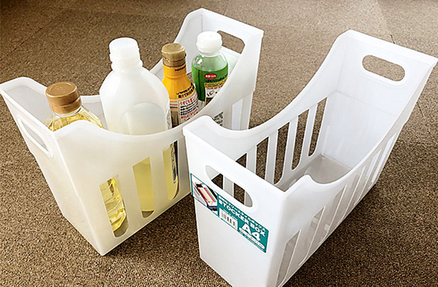 高さのある調味料や鍋ぶたなどの仕切りに～ストッカーボックスA4