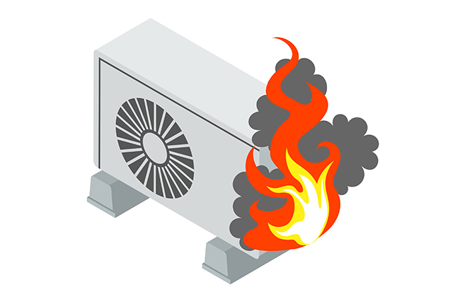 室外機周りも火事の原因になる