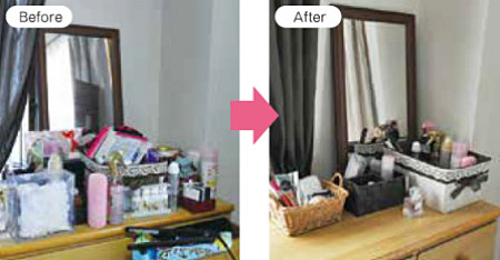 タンス＆ドレッサーの整理収納のBefore/After